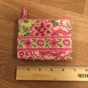 Pink Vera Bradley zipper pouch